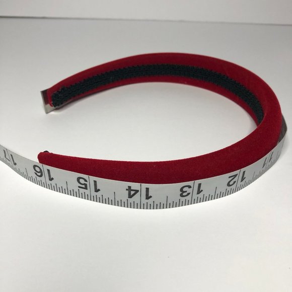 Vintage Red Velvet Head Band Retro Quiet Luxury Classic - Picture 6 of 7
